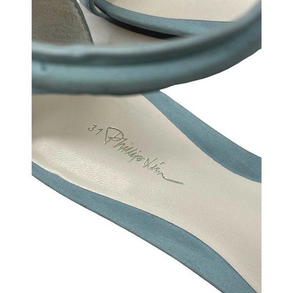 3.1 Phillip Lim Suede Light Green Flat Slip-On Sandals Eur 39.5 US 9.5 - Picture 5 of 12